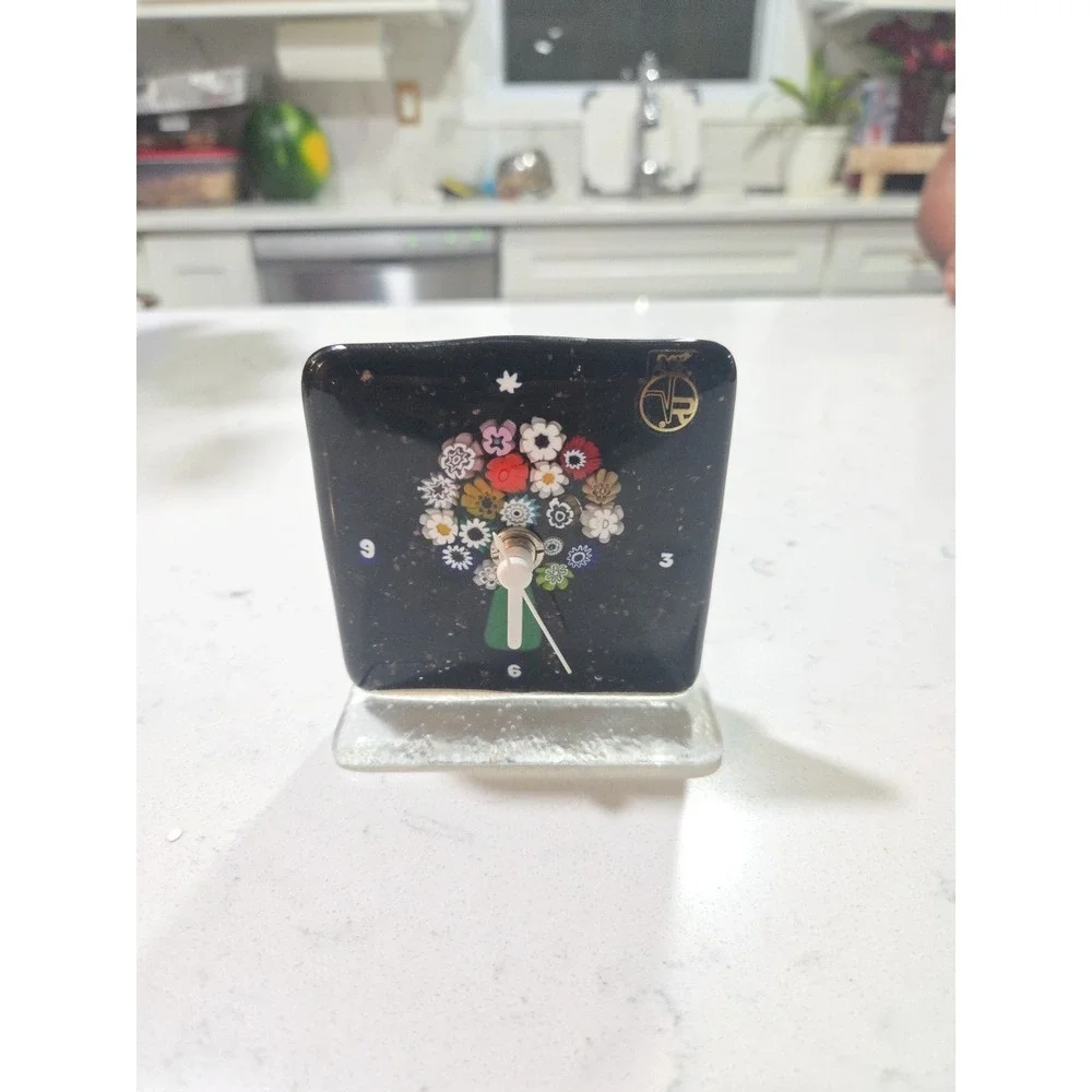 The Tree of Life - Clock with Pedestal - Murano Glass watch Millefiori